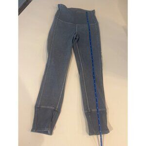Lululemon Blue High-Waisted Ribbed Ankle Leggings Size 2